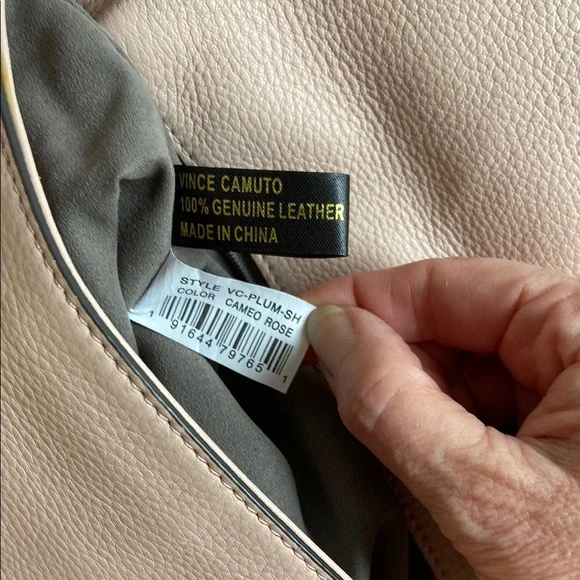 Vince Camuto Cameo Rose Leather Shoulder Bag with Gold Hardware - Picture 12 of 14